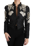 Load image into Gallery viewer, Dolce & Gabbana Elegante Schwarz Silber Barock Jacke
