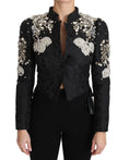 Load image into Gallery viewer, Dolce & Gabbana Elegante Schwarz Silber Barock Jacke
