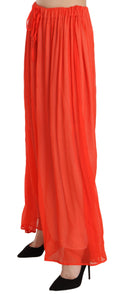 Load image into Gallery viewer, Jucca Elegant maxi skirt in orange with pleats
