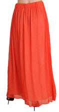 Load image into Gallery viewer, Jucca Elegant maxi skirt in orange with pleats
