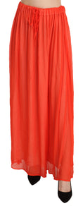 Load image into Gallery viewer, Jucca Elegant maxi skirt in orange with pleats
