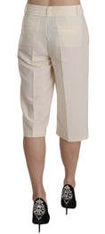 Load image into Gallery viewer, Silvian Heach Elegant straight cropped pants in cream
