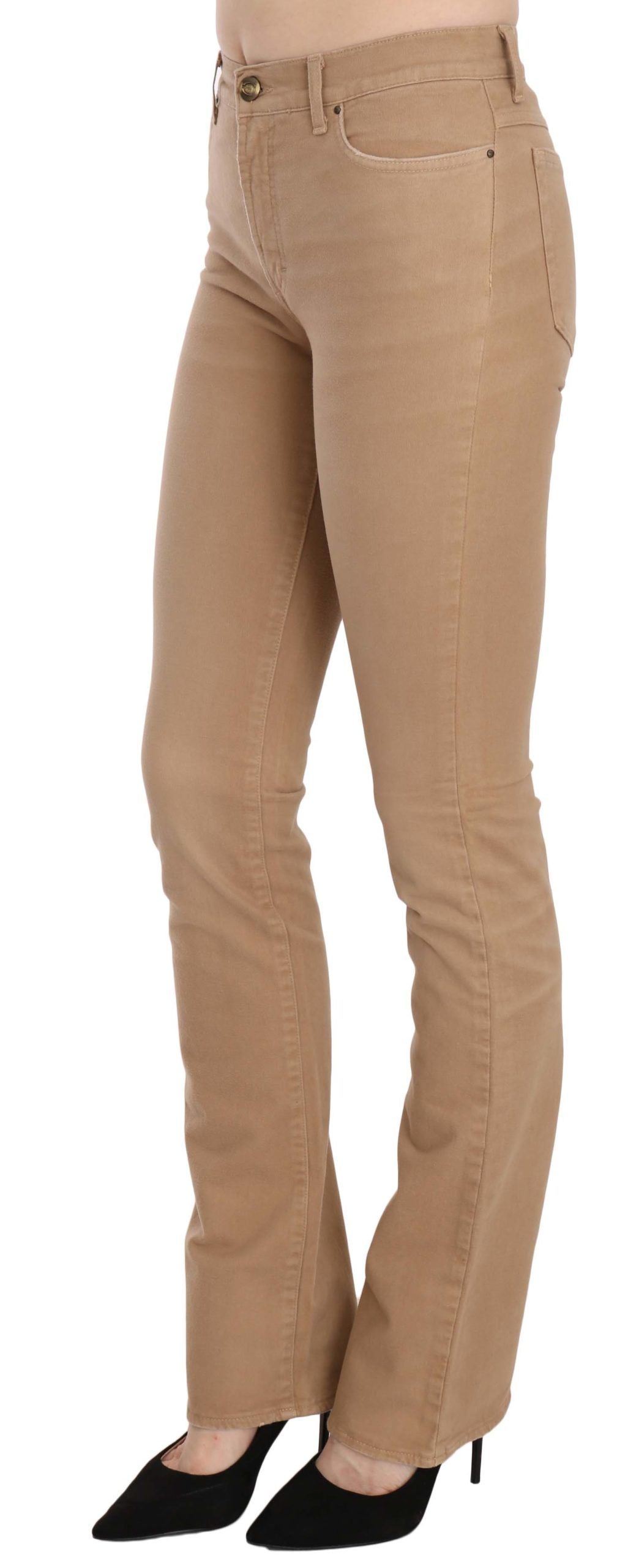 Just Cavalli Chic brown mid-waist skinny trousers