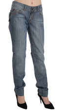 Bild in Galerie-Betrachter laden, Just Cavalli Schicke blau gewaschene Slim Fit Denim Jeans
