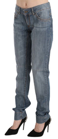 Bild in Galerie-Betrachter laden, Just Cavalli Schicke blau gewaschene Slim Fit Denim Jeans
