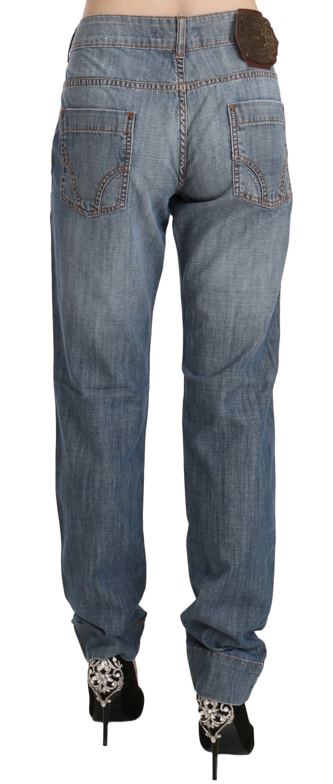 Just Cavalli Schicke blau gewaschene Slim Fit Denim Jeans