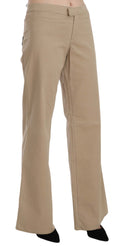 Bild in Galerie-Betrachter laden, Just Cavalli Beige Mid Waist Flared Luxury Trousers
