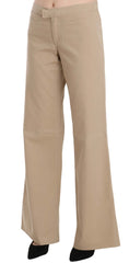 Bild in Galerie-Betrachter laden, Just Cavalli Beige Mid Waist Flared Luxury Trousers
