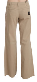 Bild in Galerie-Betrachter laden, Just Cavalli Beige Mid Waist Flared Luxury Trousers
