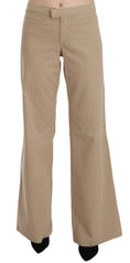 Bild in Galerie-Betrachter laden, Just Cavalli Beige Mid Waist Flared Luxury Trousers
