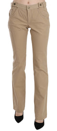 Bild in Galerie-Betrachter laden, Just Cavalli Beige Mid Waist Straight Leg Pants
