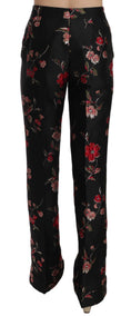 Bild in Galerie-Betrachter laden, Dolce & Gabbana Elegante Boot Cut Hose mit Blumenmuster
