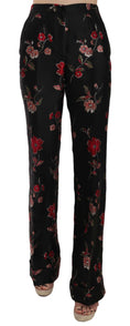 Bild in Galerie-Betrachter laden, Dolce & Gabbana Elegante Boot Cut Hose mit Blumenmuster
