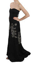 Load image into Gallery viewer, John Richmond Adorable Black Maxi Flare Dress
