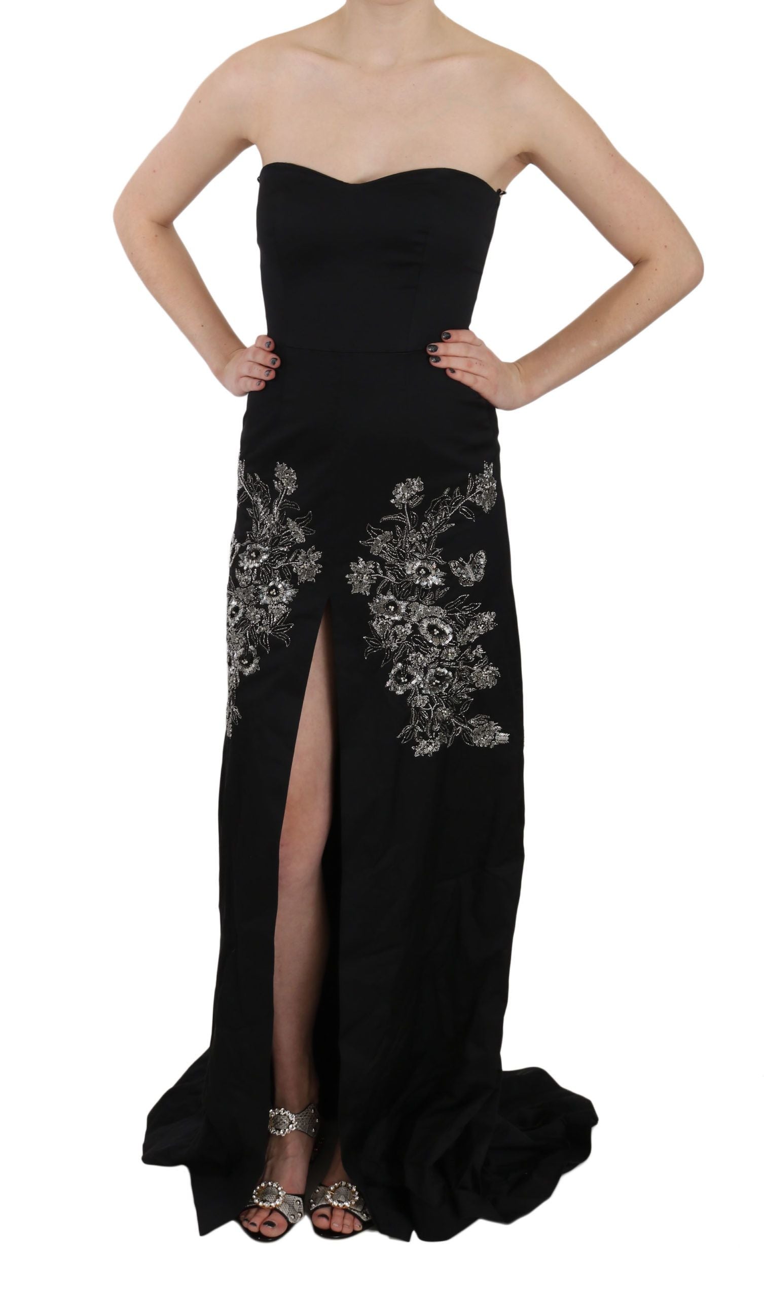 John Richmond Adorable Black Maxi Flare Dress