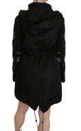 Load image into Gallery viewer, John Richmond Elegant Black Beaded Parka Jacket for Women
