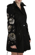 Load image into Gallery viewer, John Richmond Elegant Black Beaded Parka Jacket for Women
