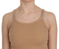 Load image into Gallery viewer, PINK MEMORIES Beige cotton spaghetti strap tank
