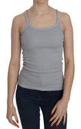 Load image into Gallery viewer, PINK MEMORIES Elegant sleeveless blouse made of light gray cotton
