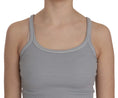 Load image into Gallery viewer, PINK MEMORIES Elegant sleeveless blouse made of light gray cotton
