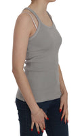 Load image into Gallery viewer, PINK MEMORIES Elegant sleeveless blouse made of gray cotton
