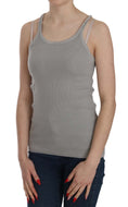 Load image into Gallery viewer, PINK MEMORIES Elegant sleeveless blouse made of gray cotton
