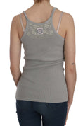 Load image into Gallery viewer, PINK MEMORIES Elegant sleeveless blouse made of gray cotton
