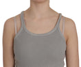 Load image into Gallery viewer, PINK MEMORIES Elegant sleeveless blouse made of gray cotton
