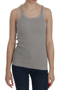 Load image into Gallery viewer, PINK MEMORIES Elegant sleeveless blouse made of gray cotton
