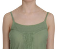 Load image into Gallery viewer, PINK MEMORIES Emerald green silk spaghetti strap top
