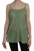 Load image into Gallery viewer, PINK MEMORIES Emerald green silk spaghetti strap top
