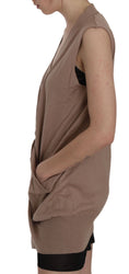 Load image into Gallery viewer, PINK MEMORIES Chic sleeveless cotton knitted vest - Elegant brown
