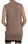 Load image into Gallery viewer, PINK MEMORIES Chic sleeveless cotton knitted vest - Elegant brown
