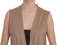 Load image into Gallery viewer, PINK MEMORIES Chic sleeveless cotton knitted vest - Elegant brown
