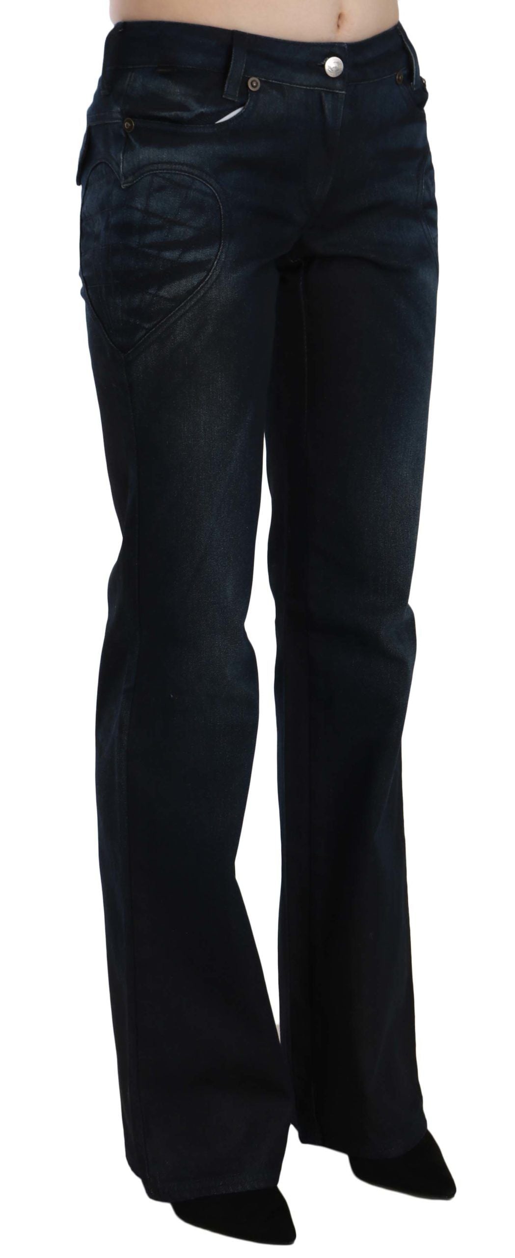 Just Cavalli Chic mid-waist straight denim trousers