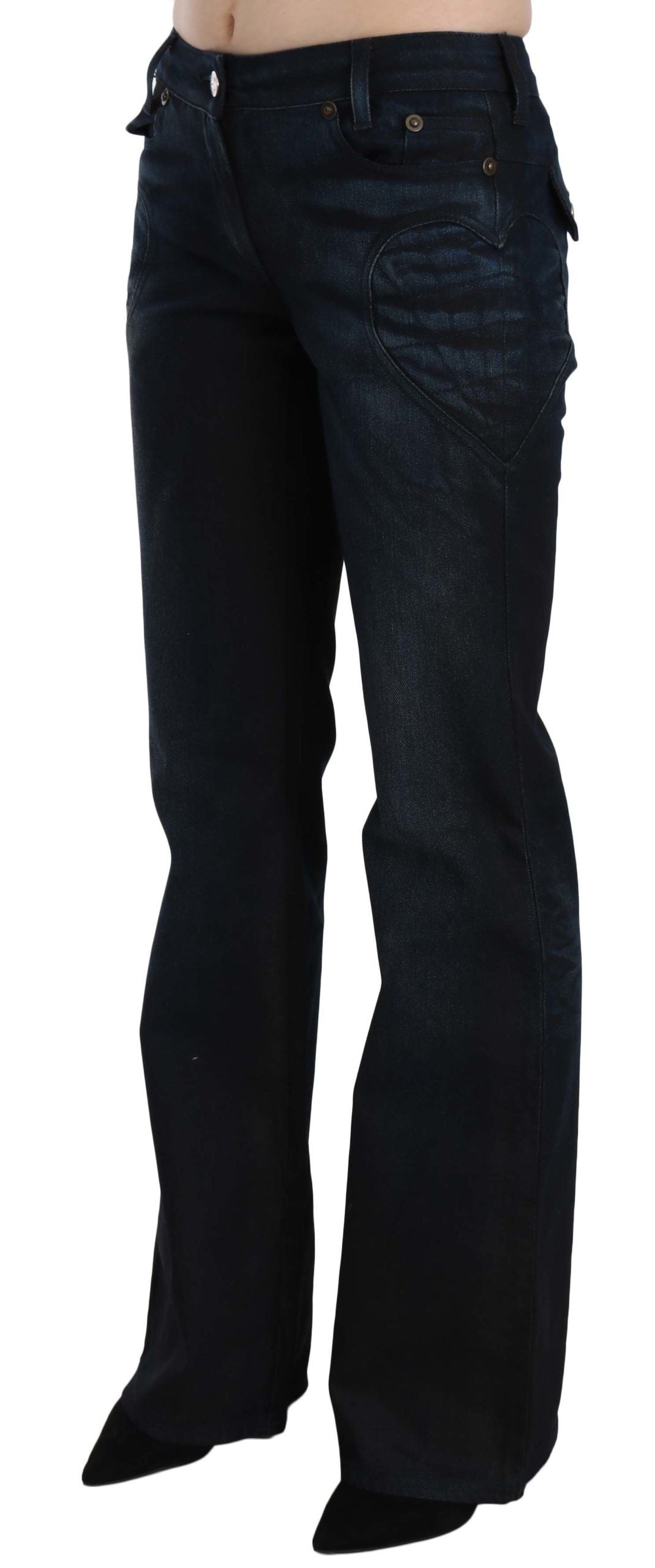 Just Cavalli Chic mid-waist straight denim trousers