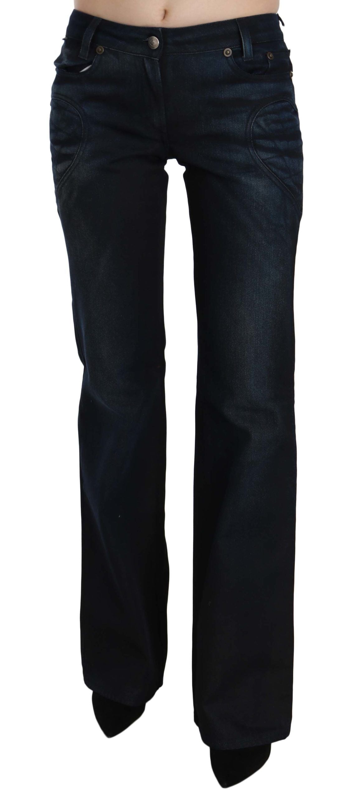 Just Cavalli Chic mid-waist straight denim trousers