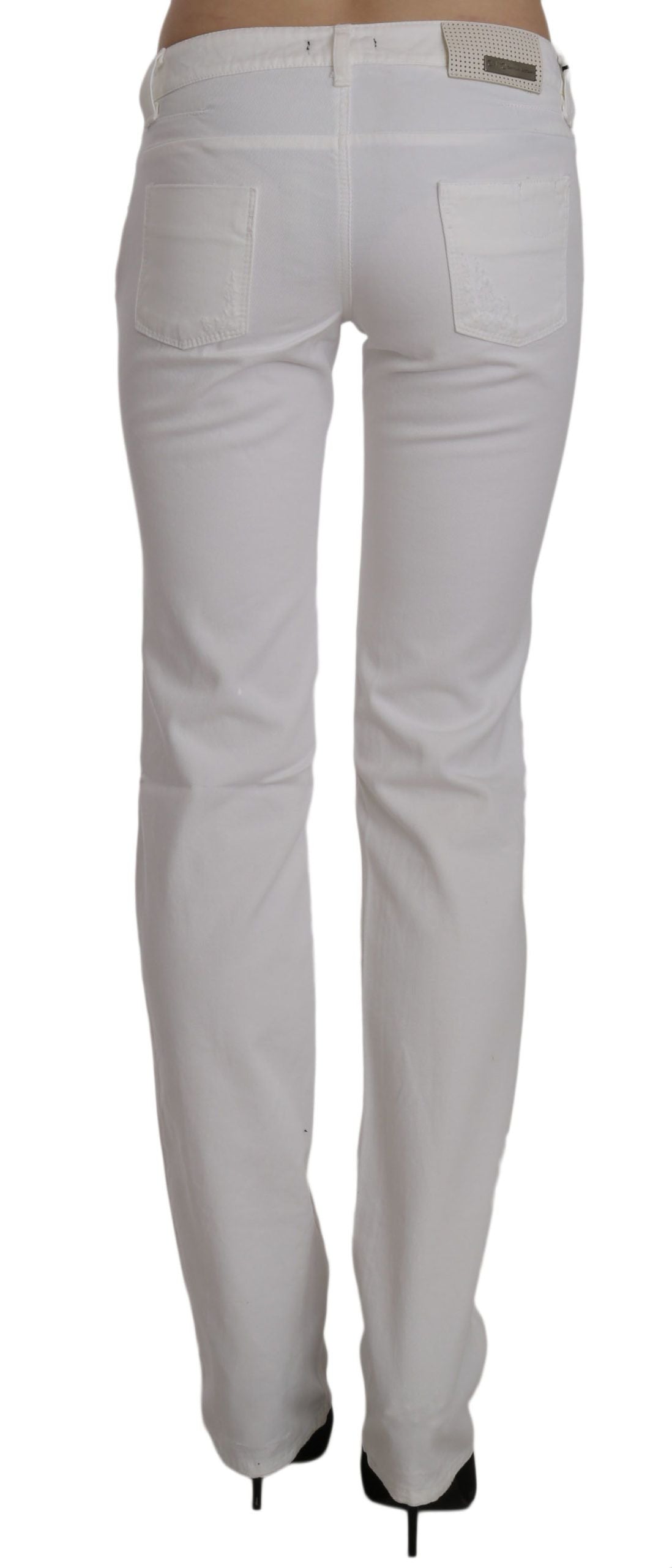 Costume National Chic white cotton slim fit jeans