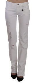 Load image into Gallery viewer, Costume National Chic white cotton slim fit jeans
