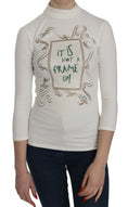 Load image into Gallery viewer, Exte Chic white printed blouse with turtleneck
