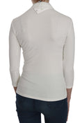 Load image into Gallery viewer, Exte Chic white printed blouse with turtleneck
