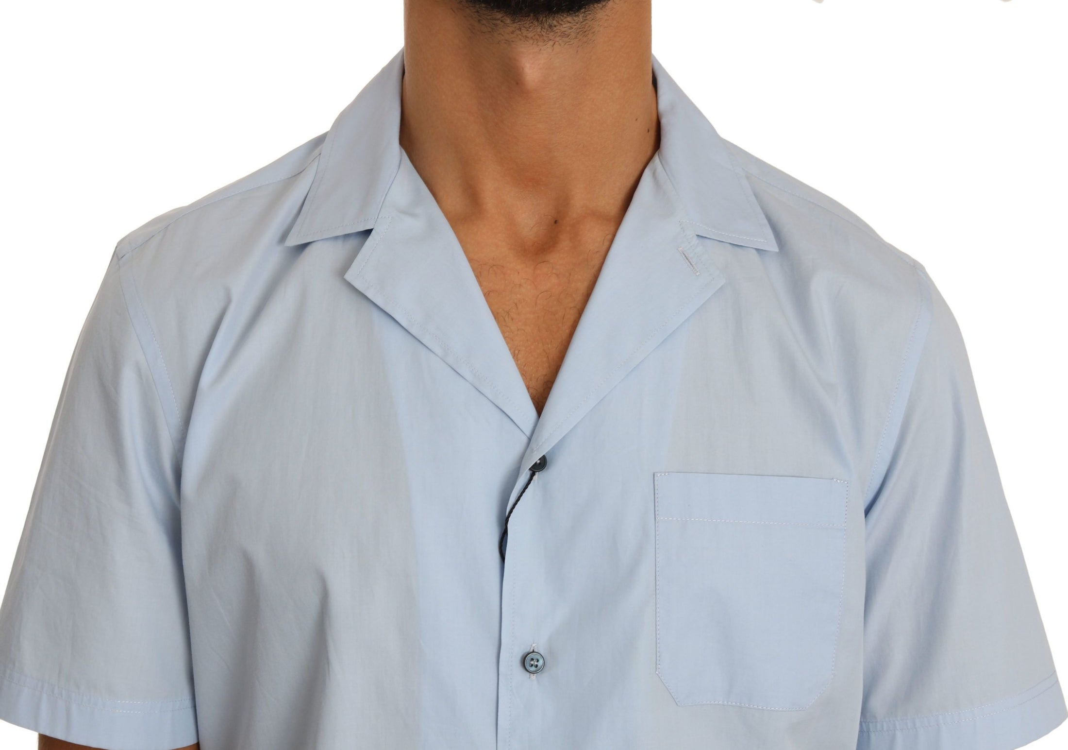 Dolce &amp; Gabbana Elegant blue cotton casual shirt