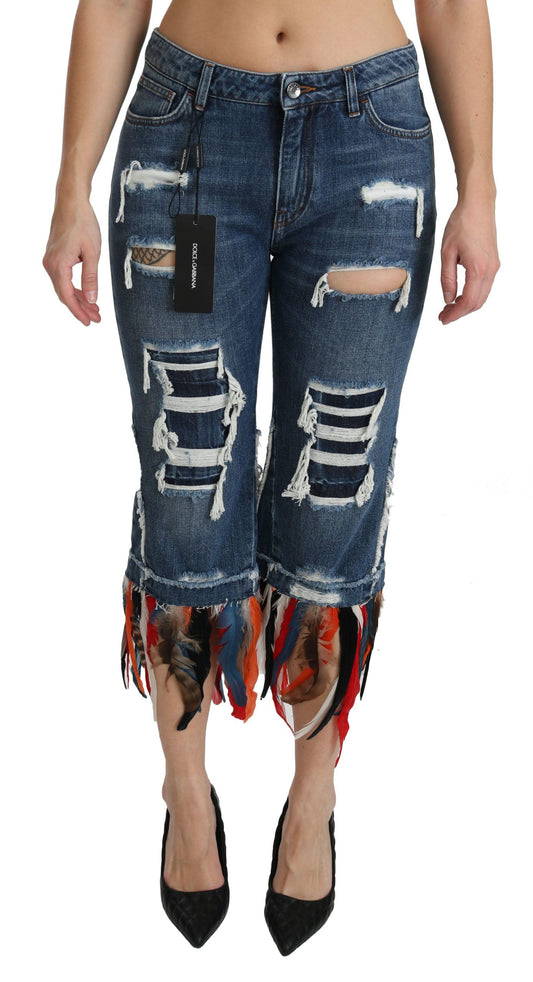 Dolce & Gabbana Schicke Cropped Jeans mit niedriger Taille