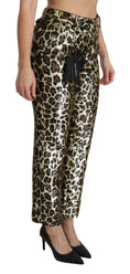 Load image into Gallery viewer, Dolce & Gabbana Chic leopard sequin high waist trousers
