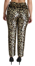 Load image into Gallery viewer, Dolce & Gabbana Chic leopard sequin high waist trousers
