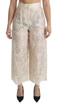 Load image into Gallery viewer, Dolce & Gabbana Elegant High Waist Palazzo Pants Cropped Trousers
