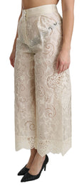 Load image into Gallery viewer, Dolce & Gabbana Elegant High Waist Palazzo Pants Cropped Trousers
