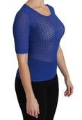 Load image into Gallery viewer, Dolce & Gabbana Elegant blue see-through blouse
