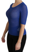 Load image into Gallery viewer, Dolce & Gabbana Elegant blue see-through blouse
