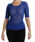 Load image into Gallery viewer, Dolce & Gabbana Elegant blue see-through blouse
